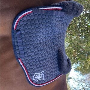 Mattes Saddle Pad with Red and White Trim